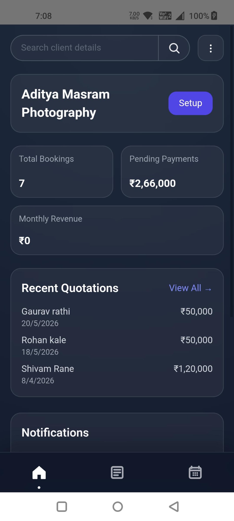 ChitraBook AI studio dashboard